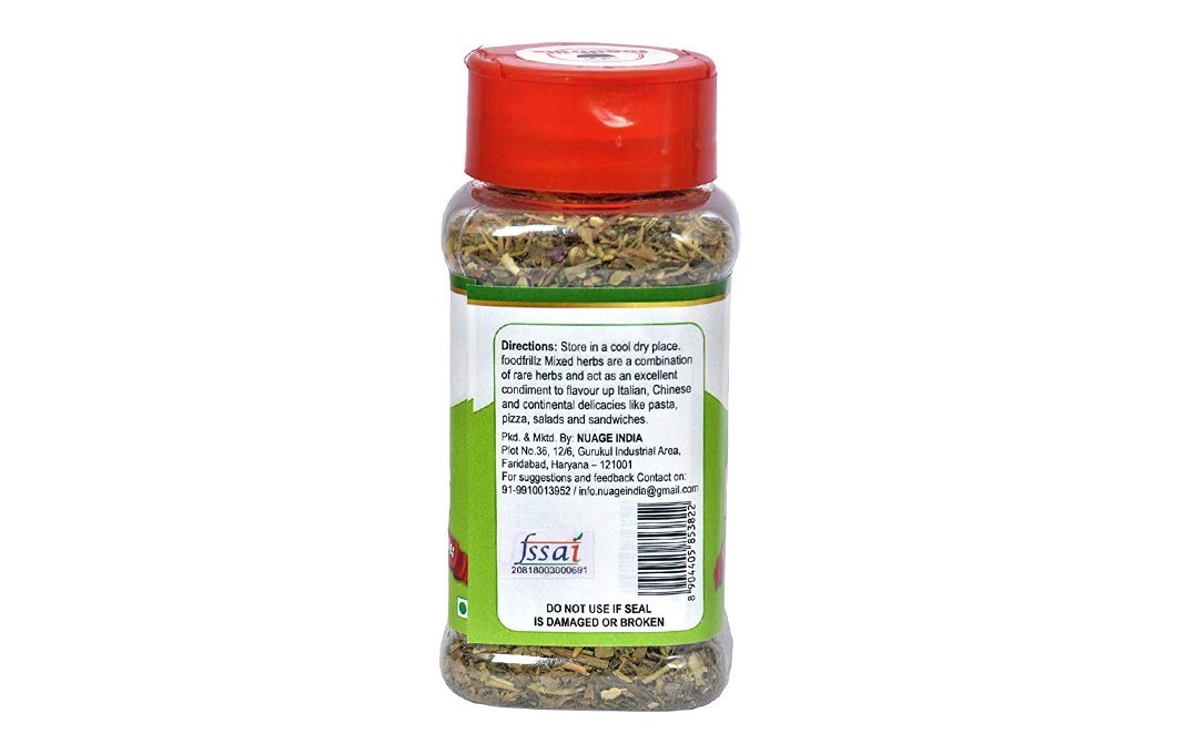 Foodfrillz Mixed Herbs    Plastic Jar  35 grams